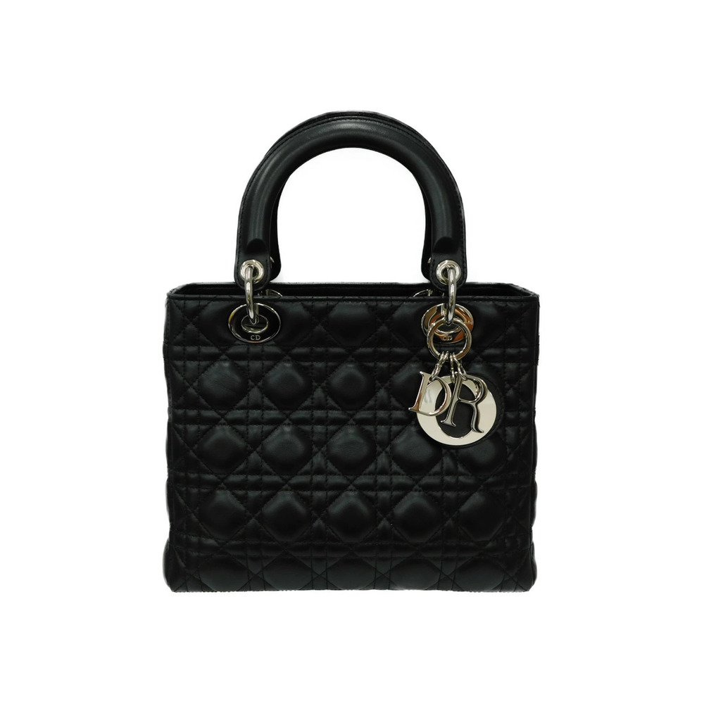 DIOR Lady Cannage Lambskin Bag Handbag Black